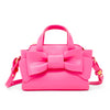 Big Bow Baguette Handbag: Hot Pink