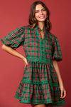 Christmas Plaid Mini Dress