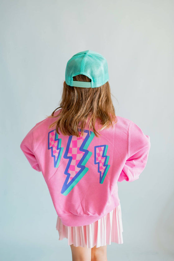 Anything is Possible Lightning Sweatshirt | Berry Pink