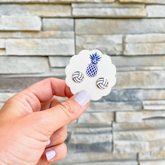 Volleyball Stud Earrings