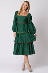 Cotton Poplin Hunter Green Dress