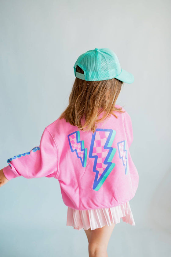 Anything is Possible Lightning Sweatshirt | Berry Pink