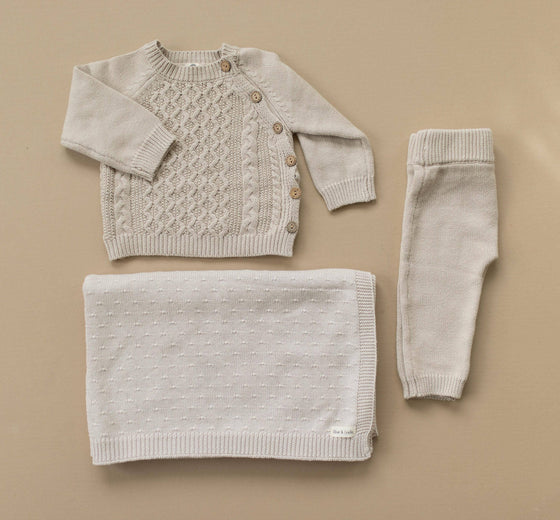 Sasha Knitted 2pc Set: Taupe set