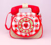 Ring Ring Phone Convertible Handbag :Cherry