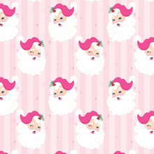  Christmas Pink Retro Santa Wrapping Paper