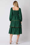 Cotton Poplin Hunter Green Dress