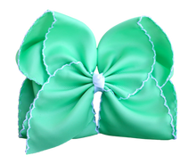  Mint Moon Stitch Hair Bow