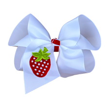  Strawberry Embroidered Bow🍓