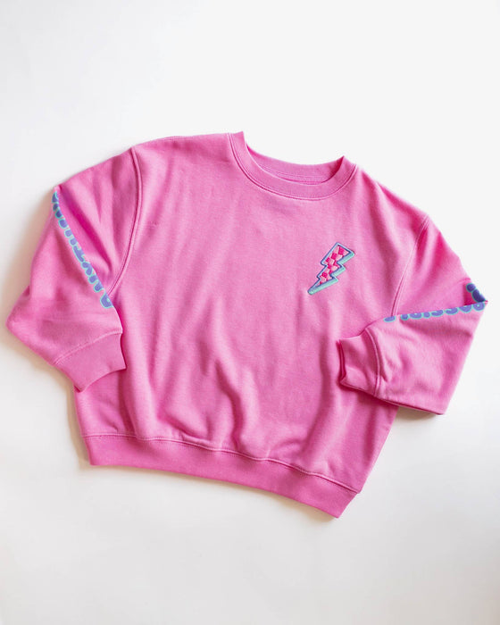 Anything is Possible Lightning Sweatshirt | Berry Pink