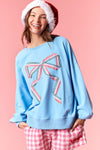 Gingham Bow Sweatshirt