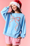 Gingham Bow Sweatshirt