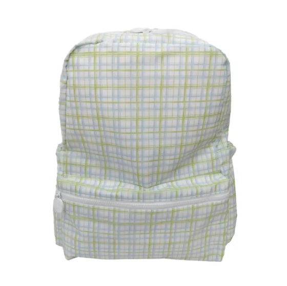 Mini Backpacker: Plaid Green