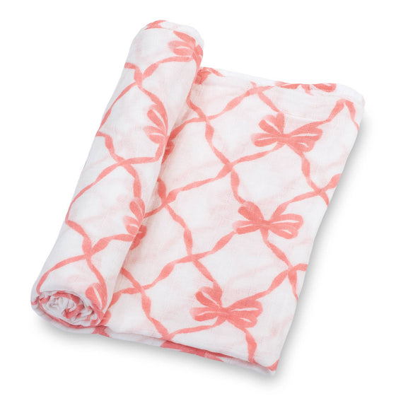 Beautiful Bows Baby Swaddle Blanket