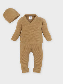  Beige Knitted 3 Piece set