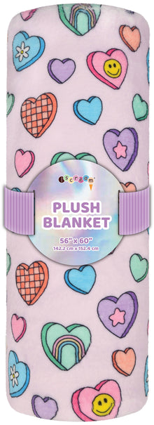  CANDY HEARTS PLUSH BLANKET