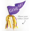 Purple Game Day Football Party Pennant