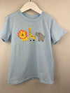 Zoo Friends Applique Shirt - Blue