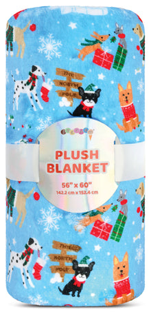  HOLIDAY HOUNDS PLUSH BLANKET