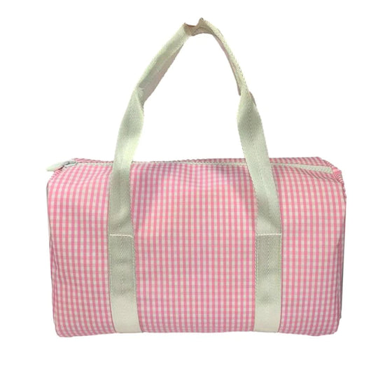 Mini Duffle bag- gingham pink