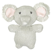  Elephant Zubaby Knit Rattle - Pink: 5" Rattle
