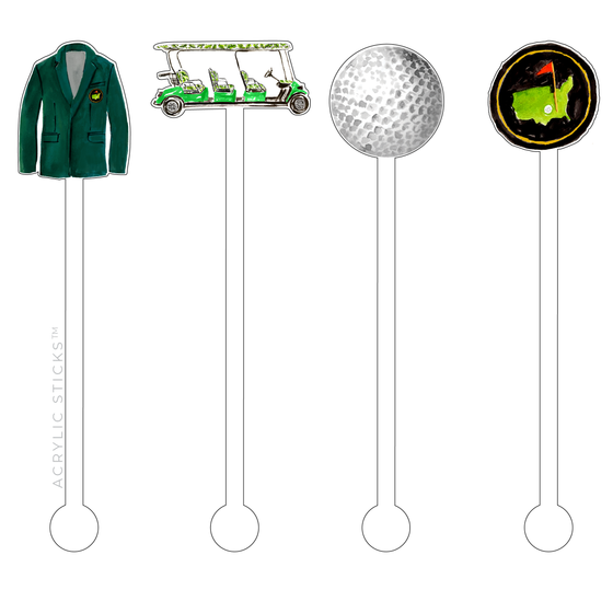 WE'RE HEADED TO THE MASTERS ACRYLIC STIR STICKS COMBO