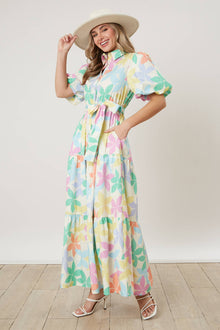  Poplin Floral Pastel Dress