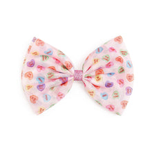  Candy Hearts Tulle Bow Clip