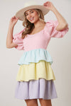 Color Block Tiered Dress