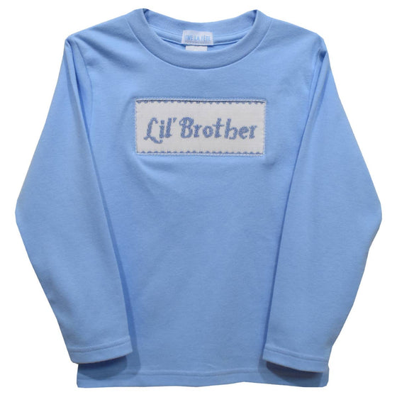 Lil Brother Smocked Long Sleeve Shirt