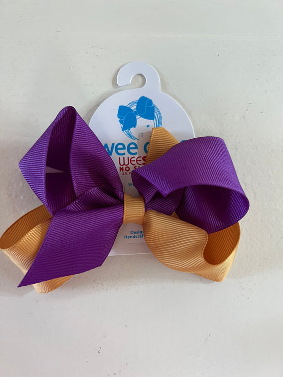 Game Day Bow- purple and gold