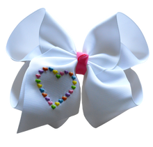  Candy Hearts Embroidered Baby Headband Bow
