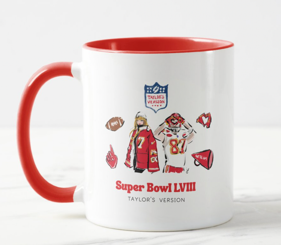 Taylor & Travis Super Bowl LVIII Mug: 15 oz