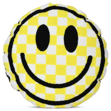  YELLOW CHECKERBOARD SMILE CHENILLE PLUSH