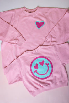  Bubblegum Heart Eyes Sweatshirt: Womens