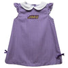 JMU Dukes Embroidered Purple Gingham Dress