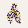 Floral Hair Scarf - Purple + Yellow