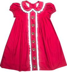  Traditional Christmas Red Ruffle Dress